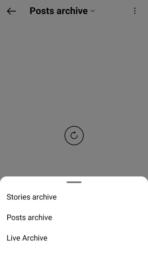archiving posts on Instagram