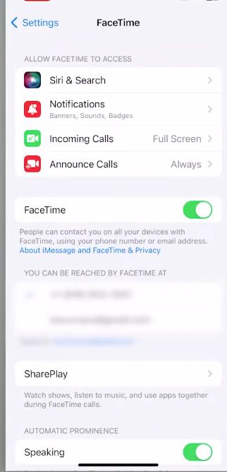 turn off shareplay on facetime