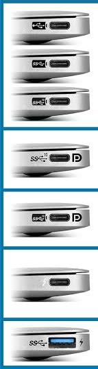 SS USB ports symbols