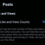 option to hide views and likes on reels