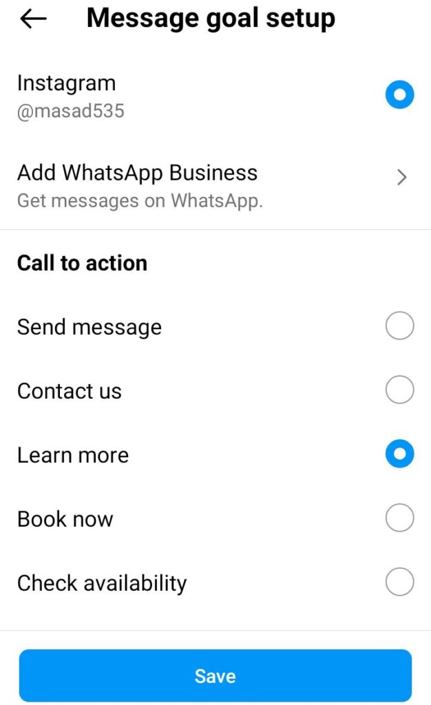 action button for adding contacts