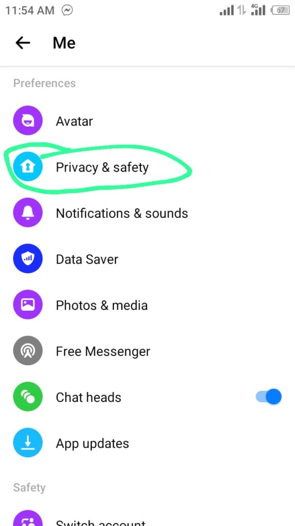 privacy tab